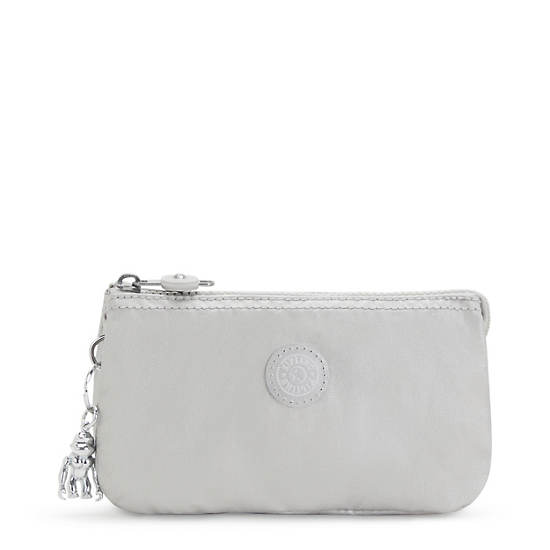 Bolso Pequeño Kipling Creativity Large Metallic Plateados | MX 1713QM